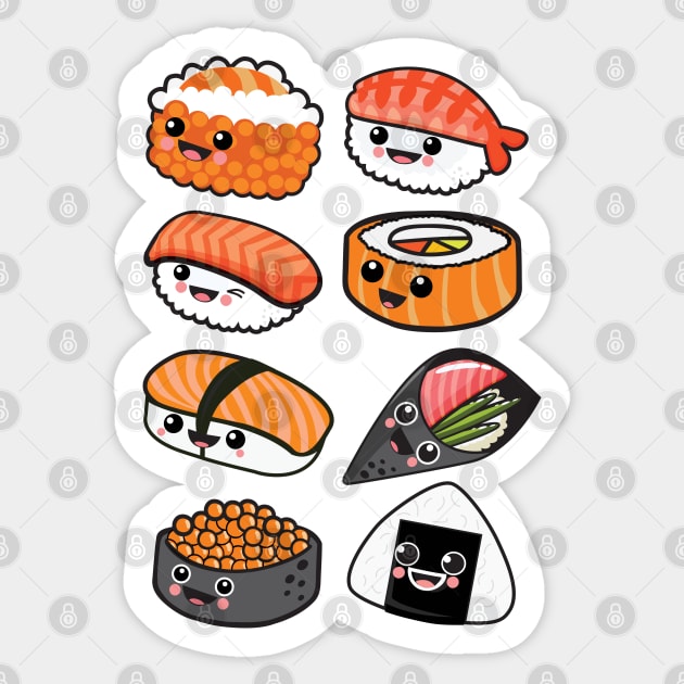 Sushi Family Sticker by Plushism